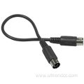 Plug Audio Cable Black with Keyed DIN Connector